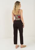 Pantaloni Jacqueline-O in cotone MARRONE Donna immagine n. 4