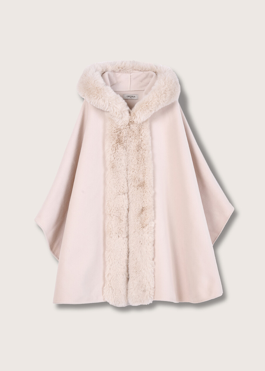 Maella hooded cape NERO BLACKBEIGE LATTE Woman , image number 6