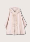 Maella hooded cape NERO BLACKBEIGE LATTE Woman image number 6