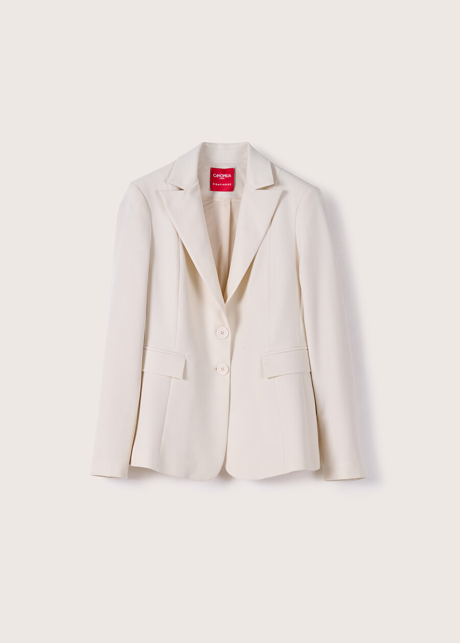 Giselle technical fabric blazer NERO BLACKBEIGE GESSOBLU Woman , image number 5