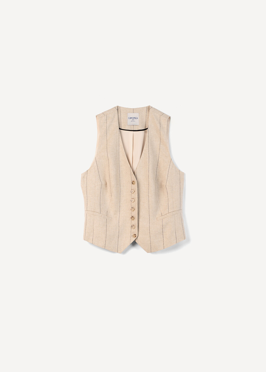 Gionny tailored vest MARRONEMABKS Woman , image number 5