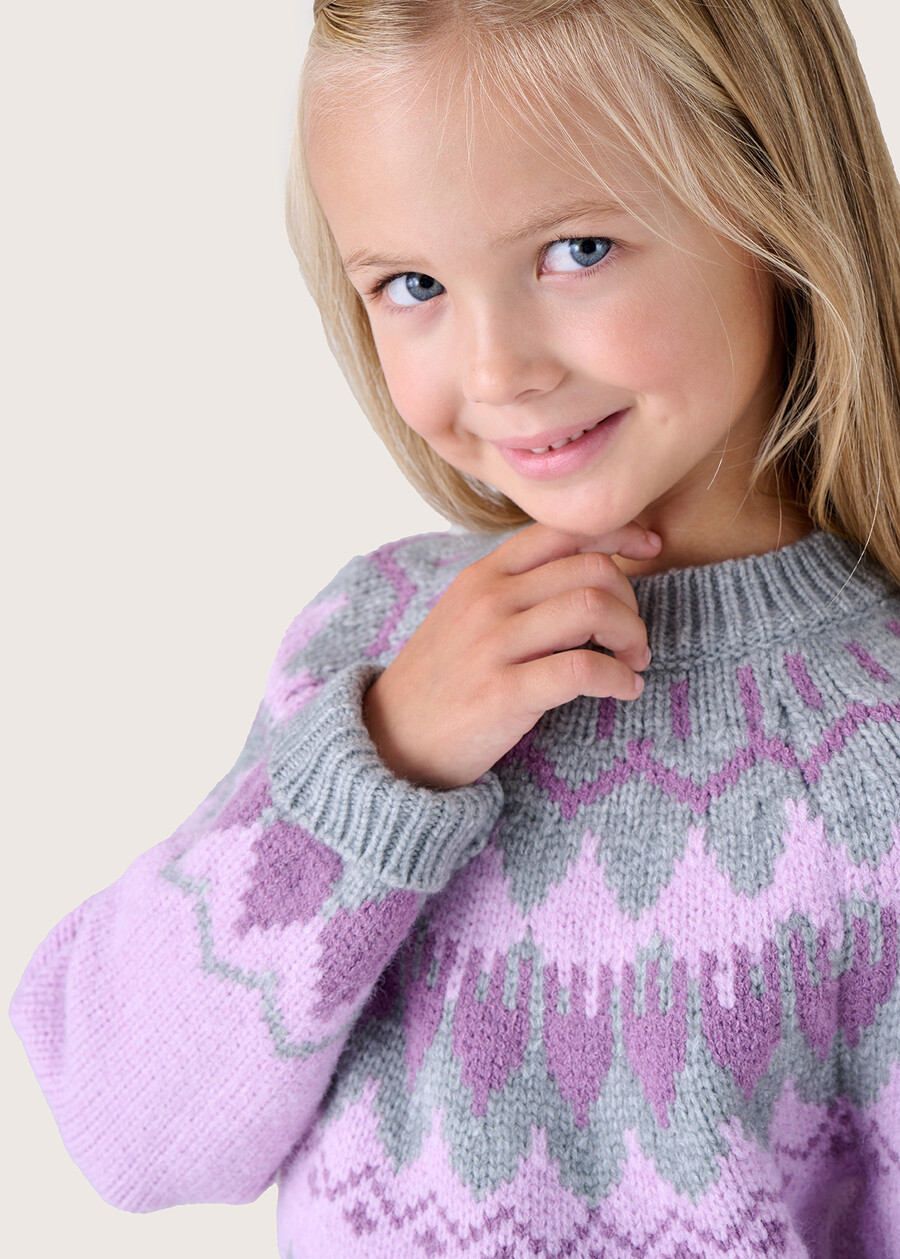 Maglioncino Mare fantasia norvegese per bimba GRIGIO LIGHT GREY Donna , immagine n. 2