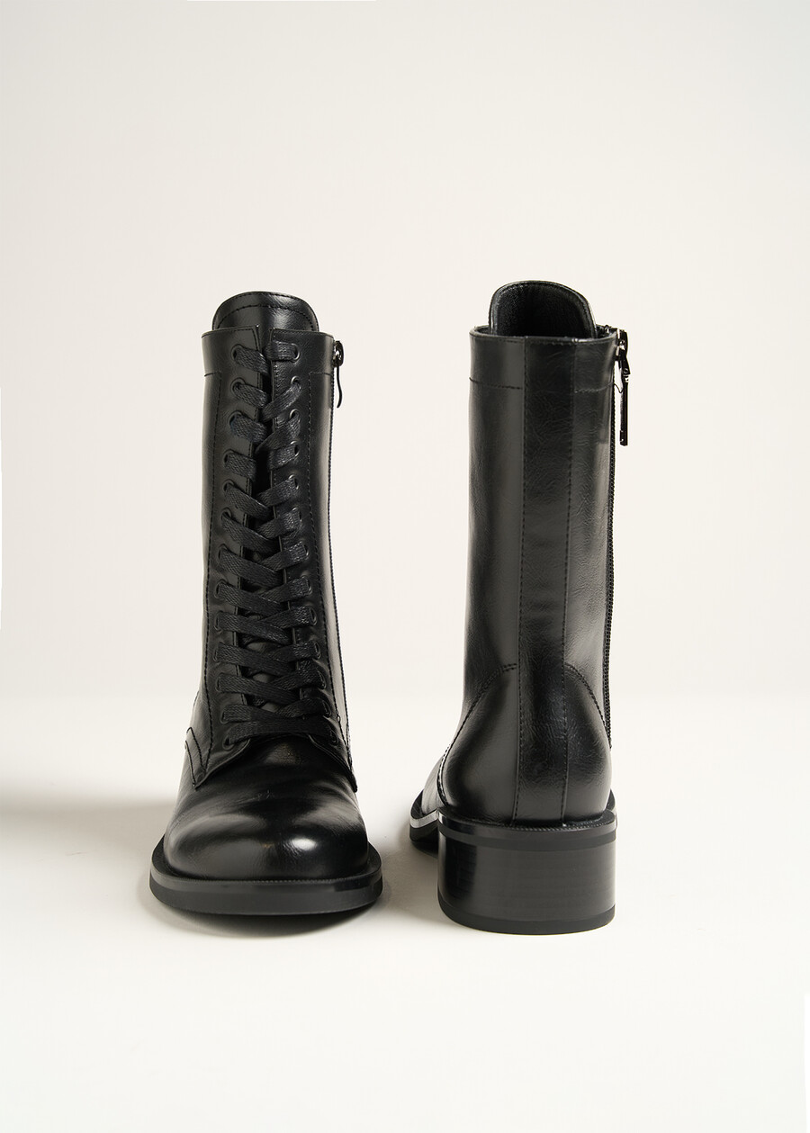 Steph lace-up combat boots NERO Woman , image number 4