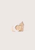 Curzia elastic raffia belt BEIGE NAVAJONERO Woman image number 1