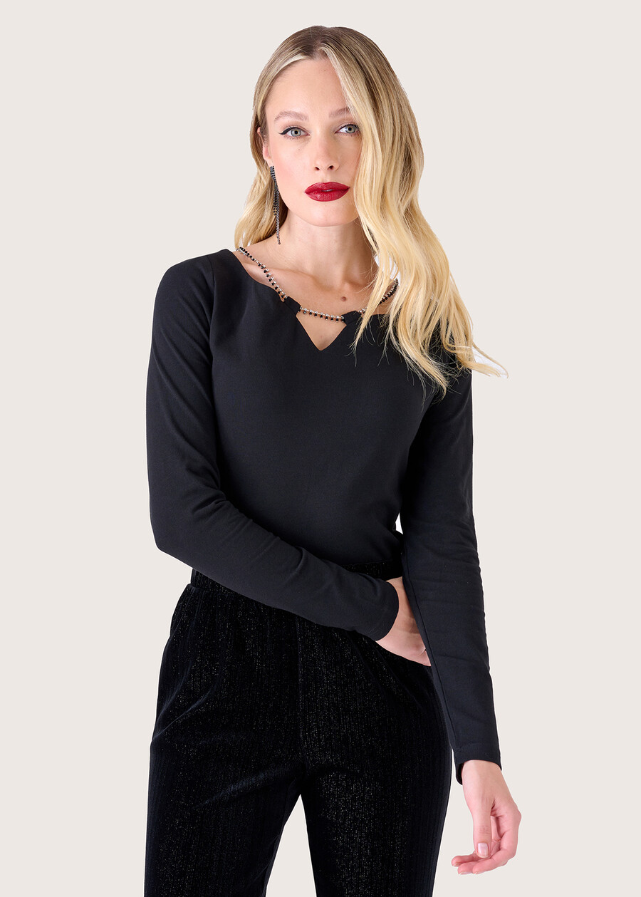 Samson cotton t-shirt NERO BLACK Woman , image number 1