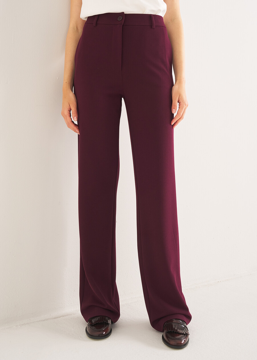Pantalone Giorgia-F in screppino VIOLA VINACCIA Donna , immagine n. 2