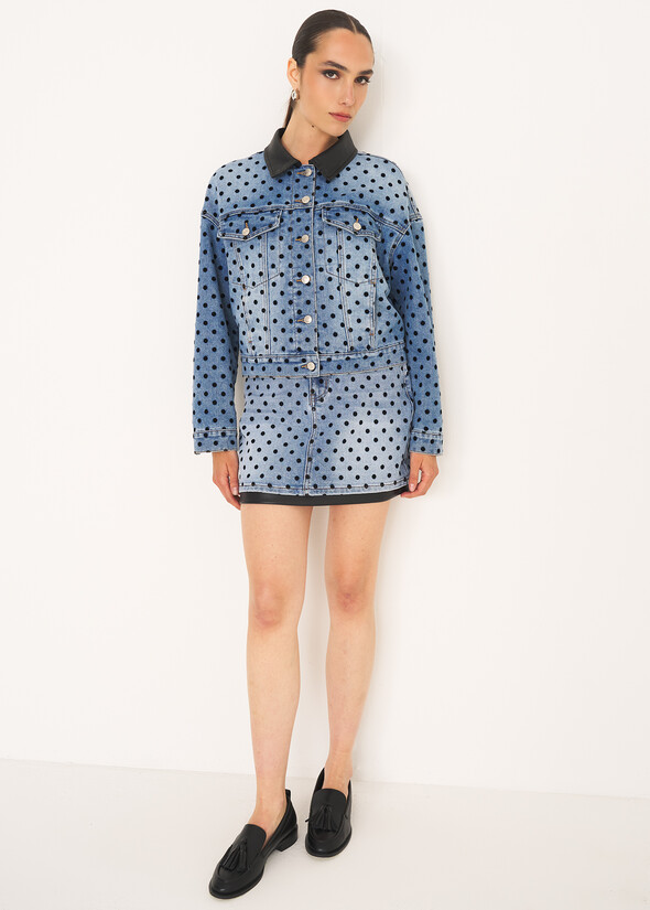 Minigonna Greta denim pois DENIM MEDIUM DENIM Donna null