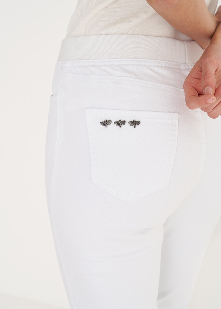 Kellyja jeggins elasticizzati BIANCO WHITEDENIM DARK DENIM Donna , immagine n. 4