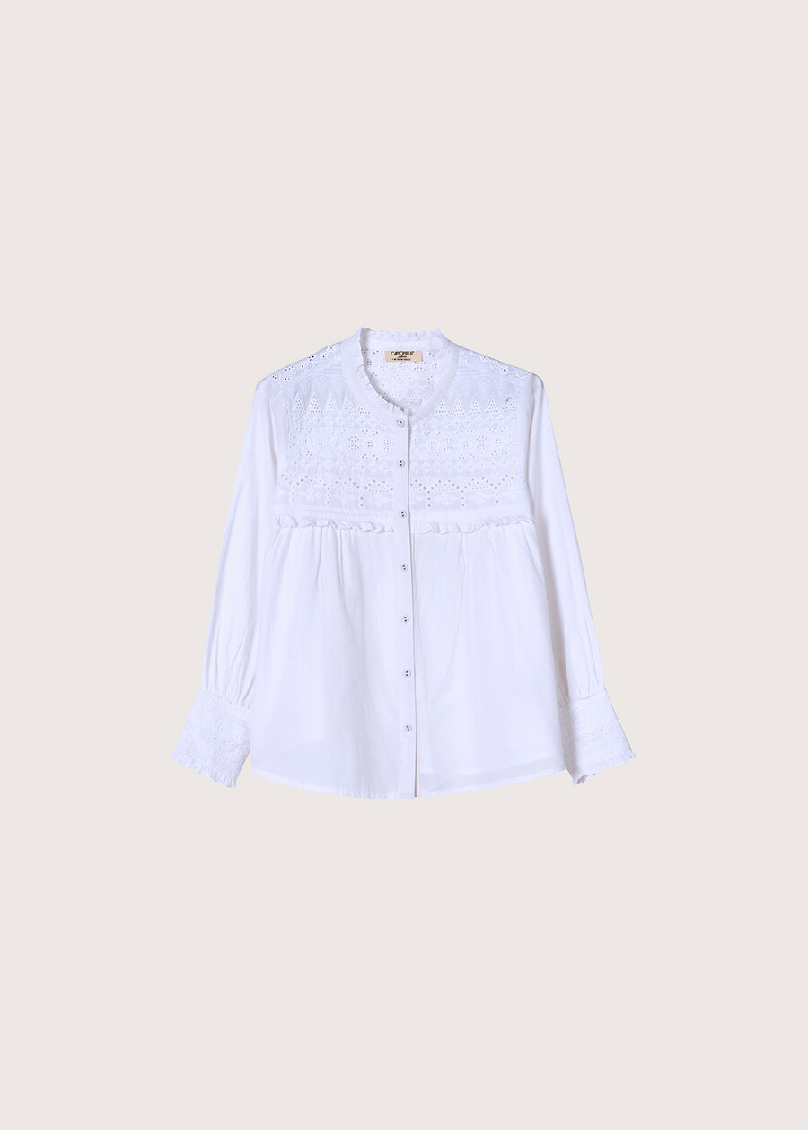 Cleo 100% cotton shirt BIANCO WHITE Woman , image number 4