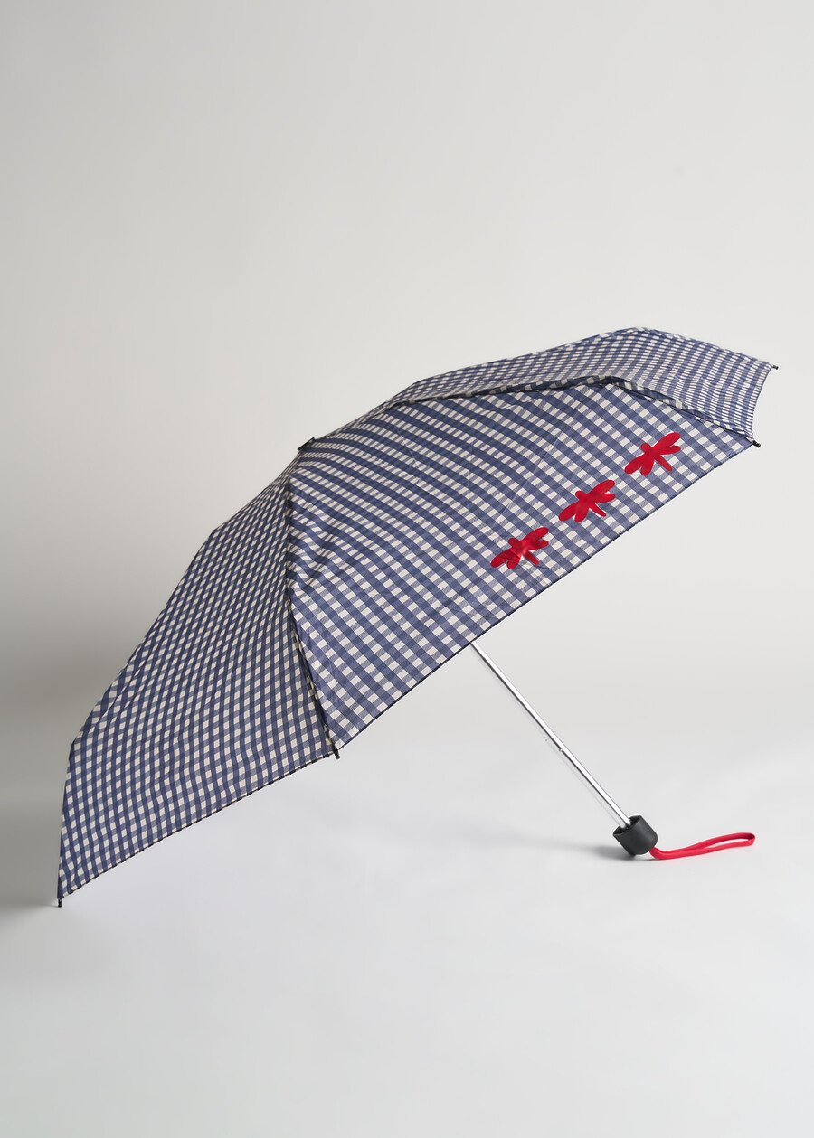 Small Vichy umbrella with dragonflies BLU Woman , image number 3
