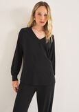 Blusa Cady in jersey NERO BLACK Donna immagine n. 1