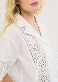 Cammy shirt with openwork embroidery BIANCO WHITE Woman image number 2