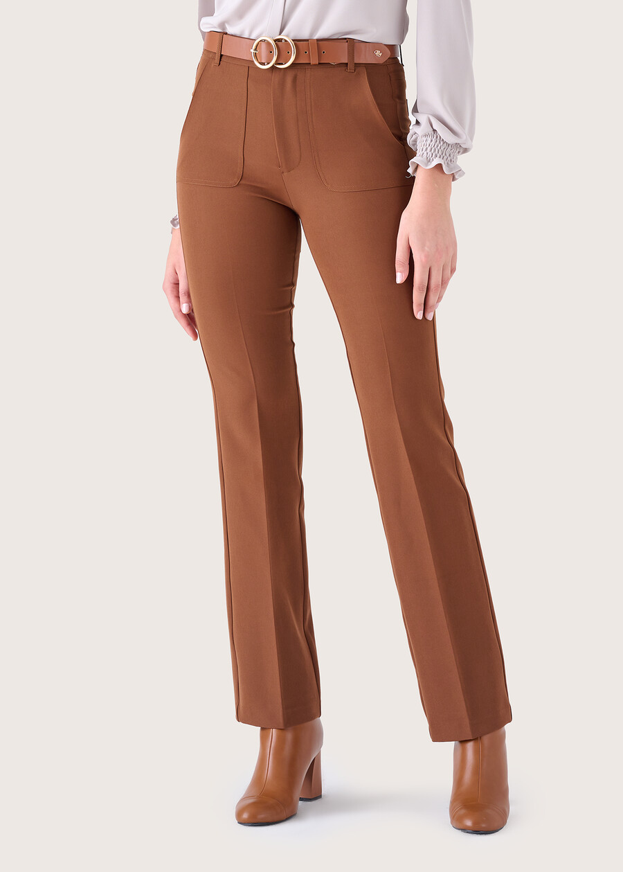 Pantalone Yara in tessuto tecnico MARRONE SUGHERO Donna , immagine n. 2
