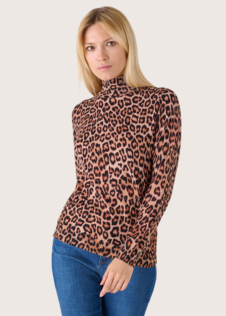 Maglia Marian con stampa animalier ROSA ROMANTICO Donna , immagine n. 1