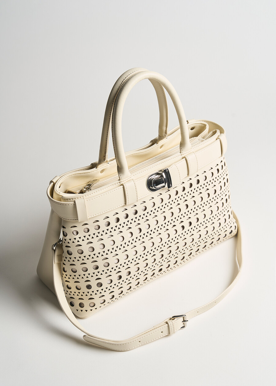 Brik perforated bowling bag BIANCO WHITE Woman , image number 2