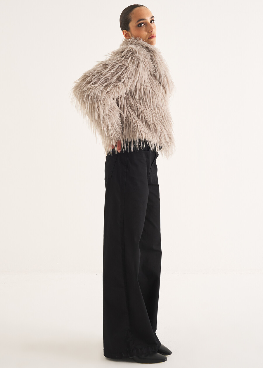 Gessica faux fur jacket GRIGIO PERLA Woman , image number 4