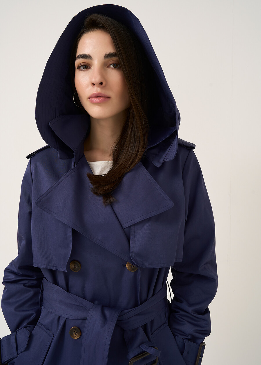 Timon hooded trench coat BEIGEBLU Woman , image number 4