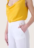 Pantaloni Jacqueline in misto cotone BIANCO WHITEBLUE OLTREMARE VERDE GARDEN Donna immagine n. 3
