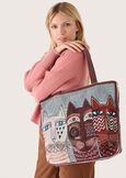 Beryl cat pattern shopping bag  Woman image number 1