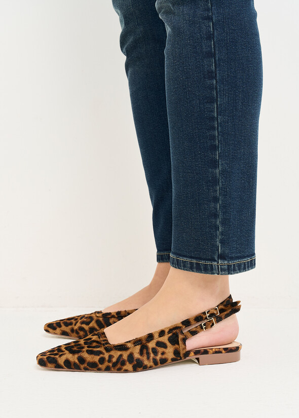 Shana animalier slingbacks NERO BLACK Woman null