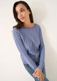 Maglia Mabel a girocollo ROSSO BORDEAUXCELESTE POLVERE Donna immagine n. 2