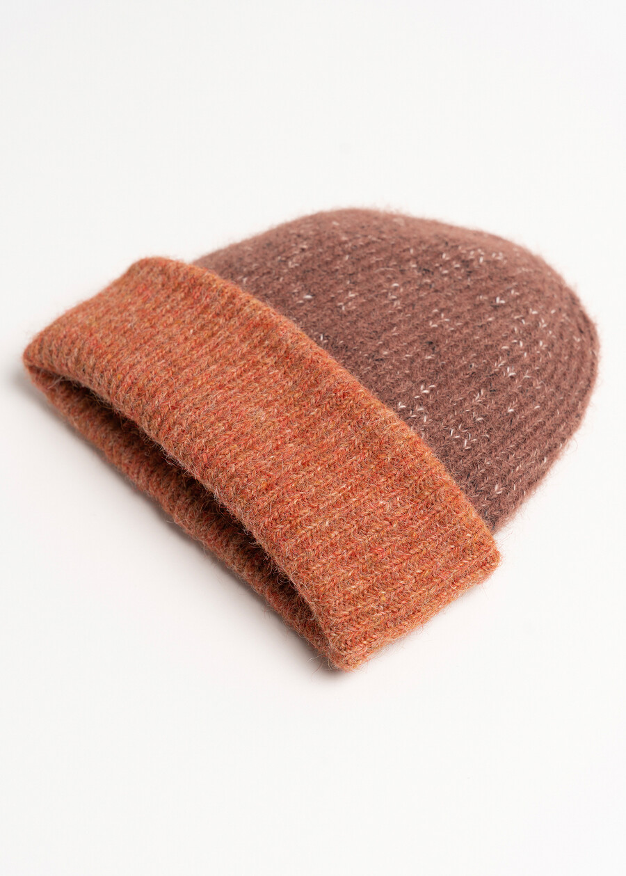 Cuffia Camy con risvolto a contrasto VIOLA PURPLEGRIGIO CENERE Donna , immagine n. 2