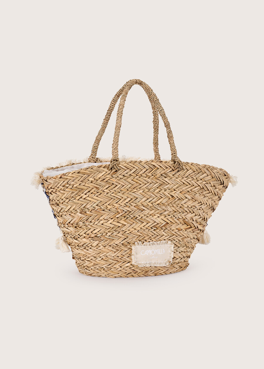 Benimm 100% straw bag BEIGE SAFARI Woman , image number 5