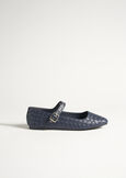 Saveria eco-leather ballerina shoe BLUE DARK BLUE Woman image number 3