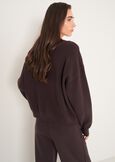Monia sweater with sleeve pocket MARRONE CAFFEGRIGIO PERLA Woman image number 4