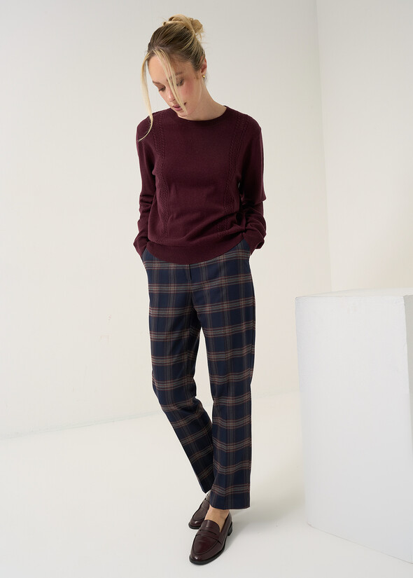 Alice check print slim-fit trousers BLU BLUE Woman null