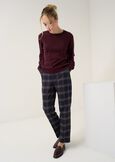 Alice check print slim-fit trousers BLU BLUE Woman image number 1