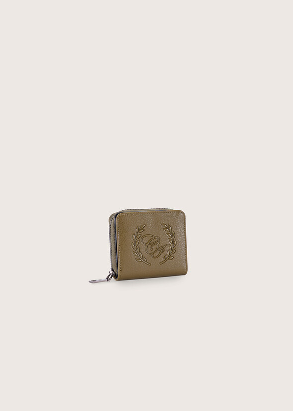 Palm eco-leather small wallet VERDE CAPPER Woman null