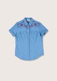 Corynn denim shirt with embroidery DENIM Woman image number 4