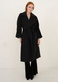 Cloud diagonal cloth wrap coat NERO Woman image number 1