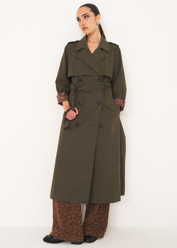 Trench Thomas oversize VERDE ALGA Donna null