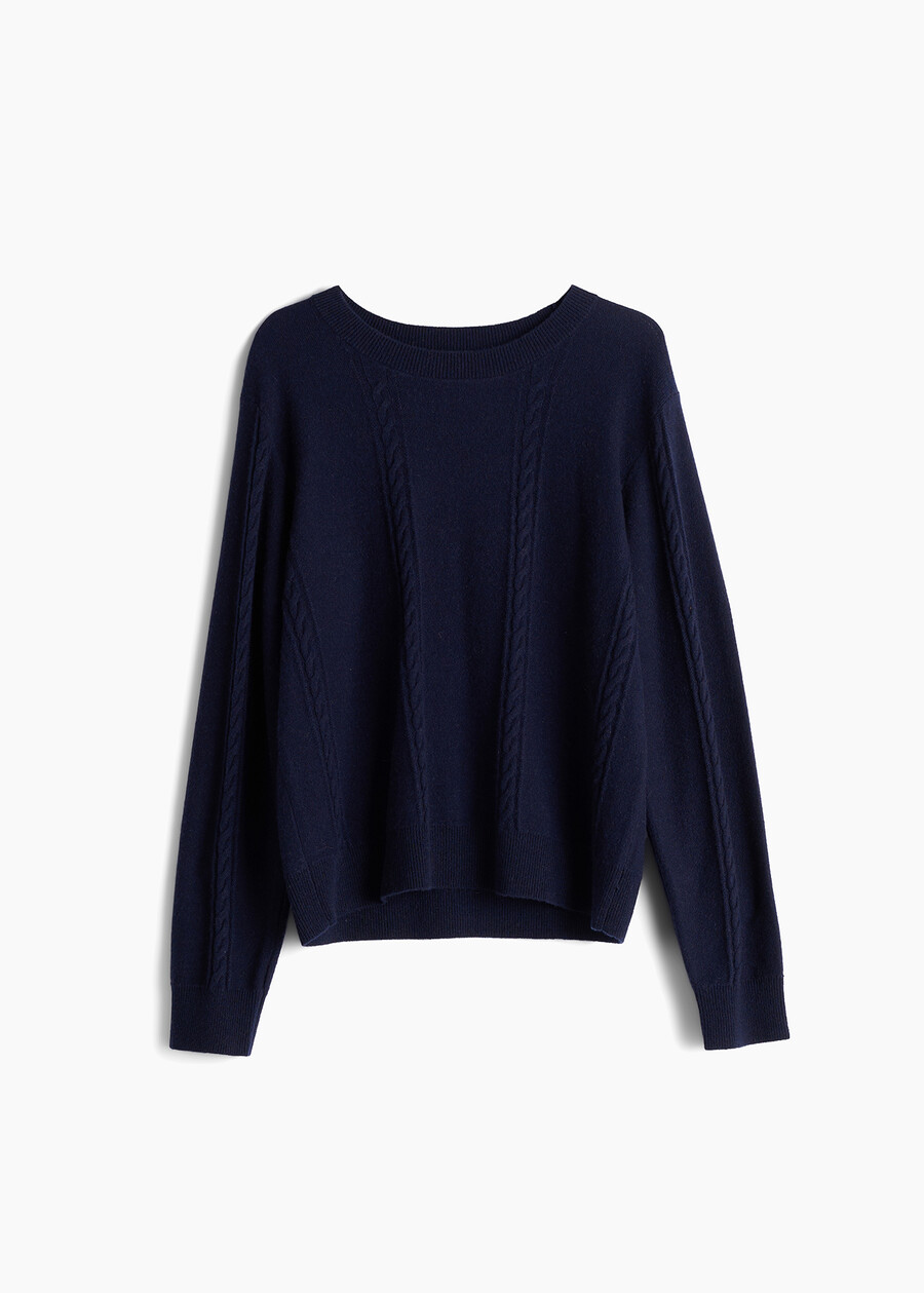 Maglia Meggy in lana e cashmere BEIGE LATTEBLU Donna , immagine n. 4