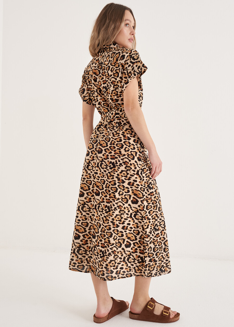 Abito Addis Chemisier Animalier BEIGE Donna , immagine n. 3