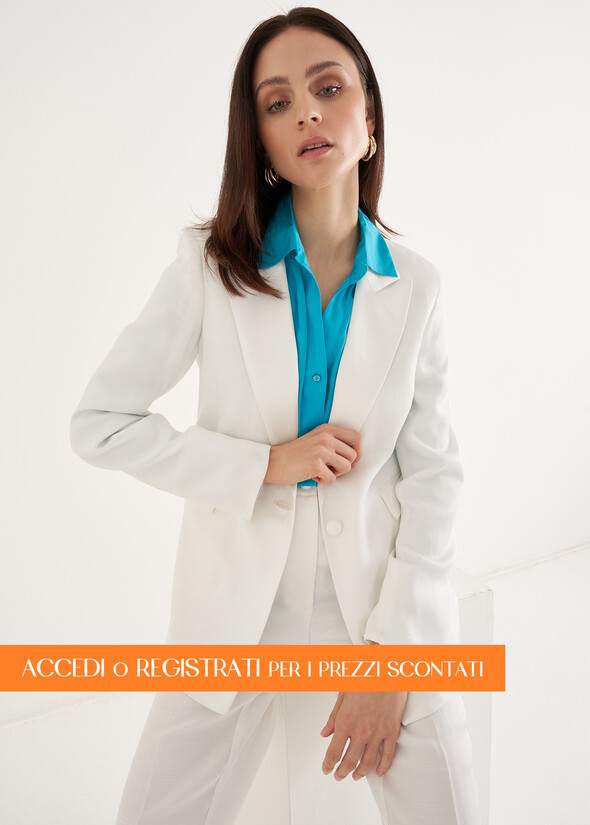 Giacca Giuliet in lino e viscosa BIANCO WHITE Donna null