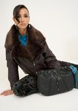Bossy pebbled leather hobo bag NERO Woman image number 1