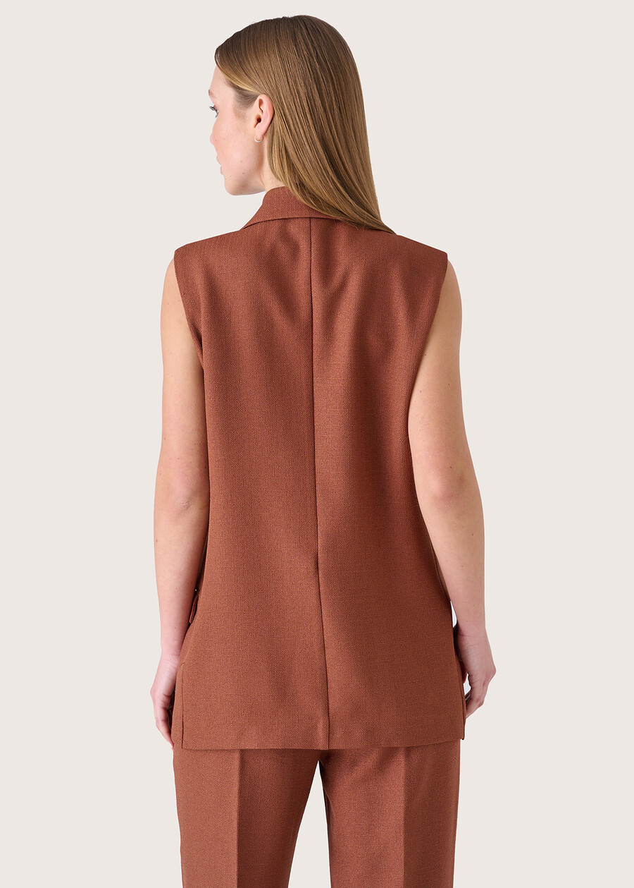 Giorgio matt effect vest MARRONE CACAO Woman , image number 3