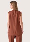Giorgio matt effect vest MARRONE CACAO Woman image number 3