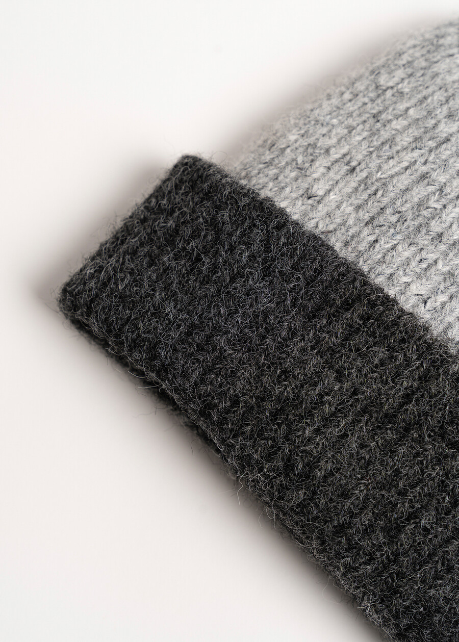 Cuffia Camy con risvolto a contrasto VIOLA PURPLEGRIGIO CENERE Donna , immagine n. 3