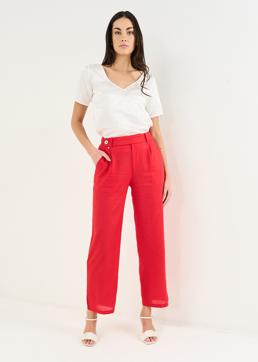 Birky jacquard blouse BEIGEBIANCO WHITE Woman , image number 4