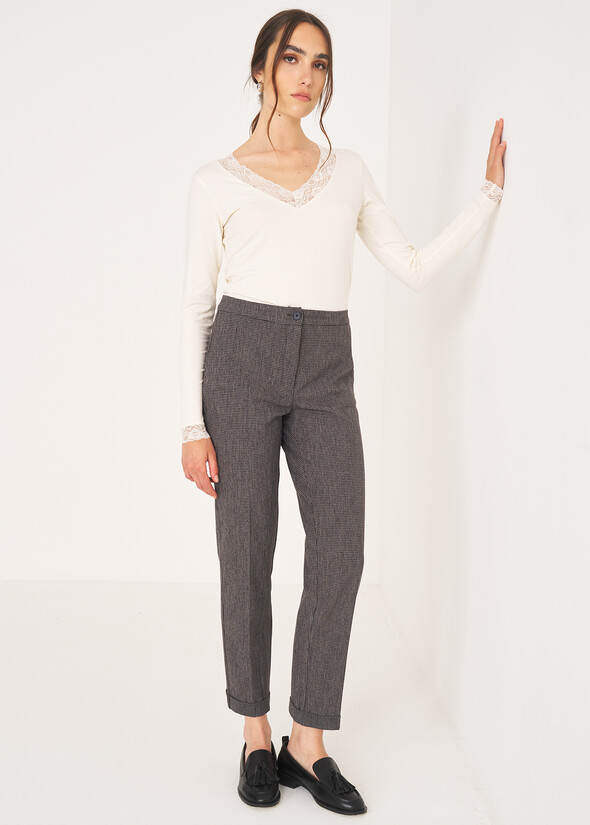 Paulin checked trousers MARRONE Woman null