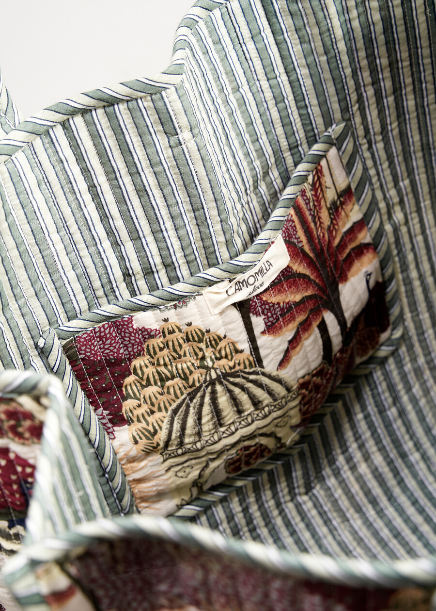 Bailey 100% cotton shopping bag VERDE Woman , image number 3