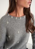 Maglia Michela con perle e strass GRIGIO MEDIUM GREY Donna immagine n. 2