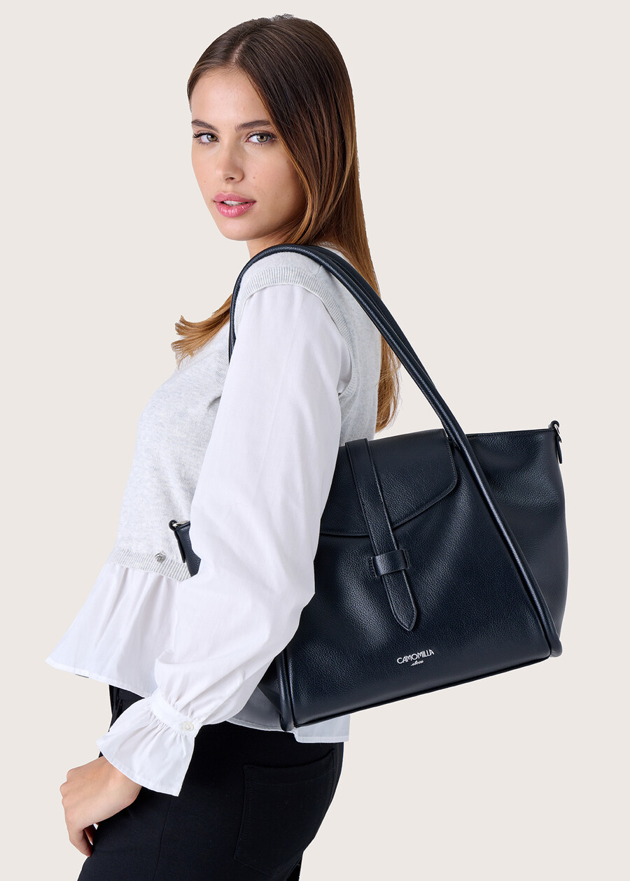 Borsa shopping Bridget in ecopelle NERO BLACKMARRONE CACAO Donna , immagine n. 1
