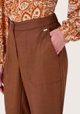 Lara linen-blend fabric trousers MARRONE MOKA Woman image number 3