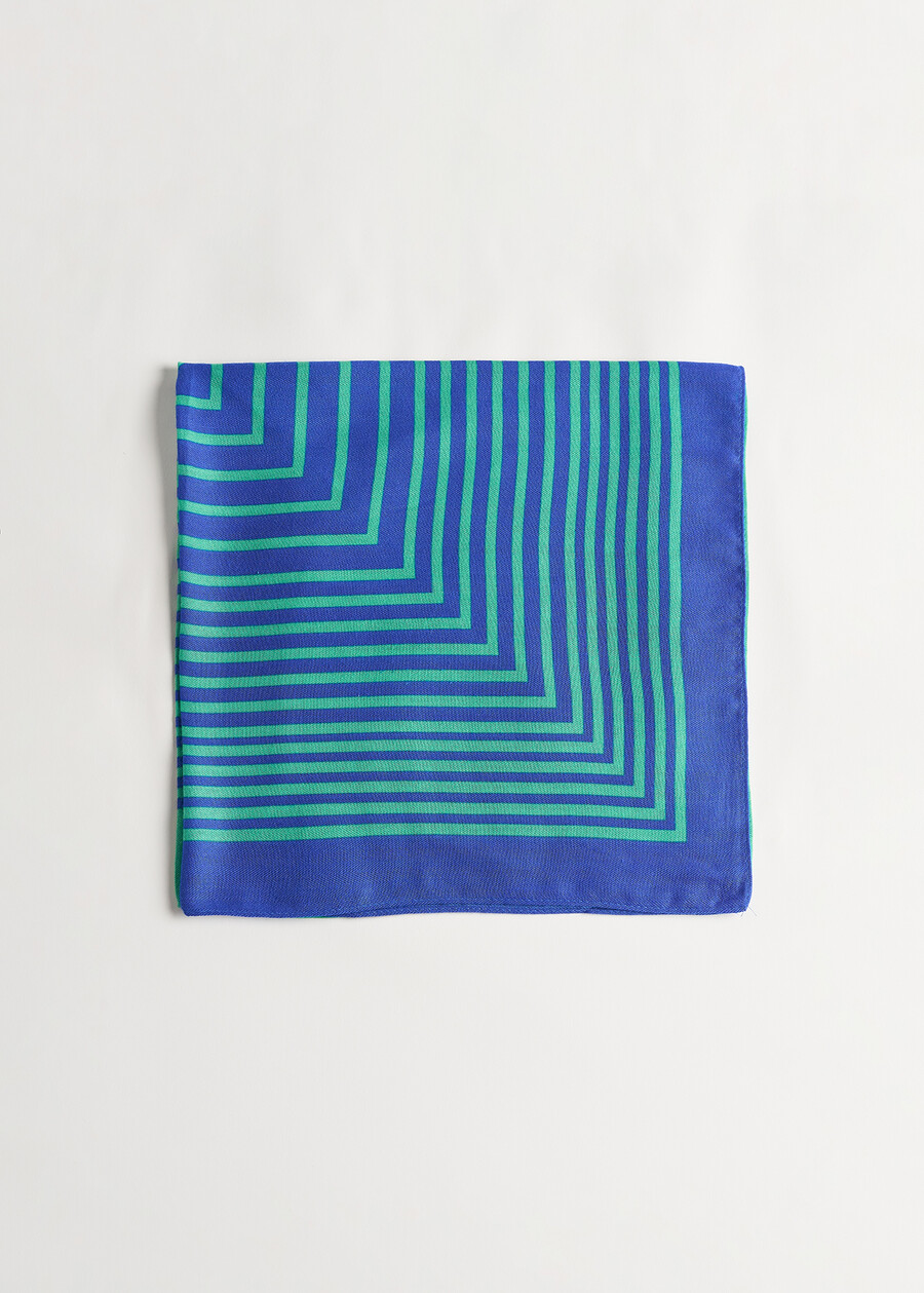 Silla striped pattern foulard BLU Woman , image number 3