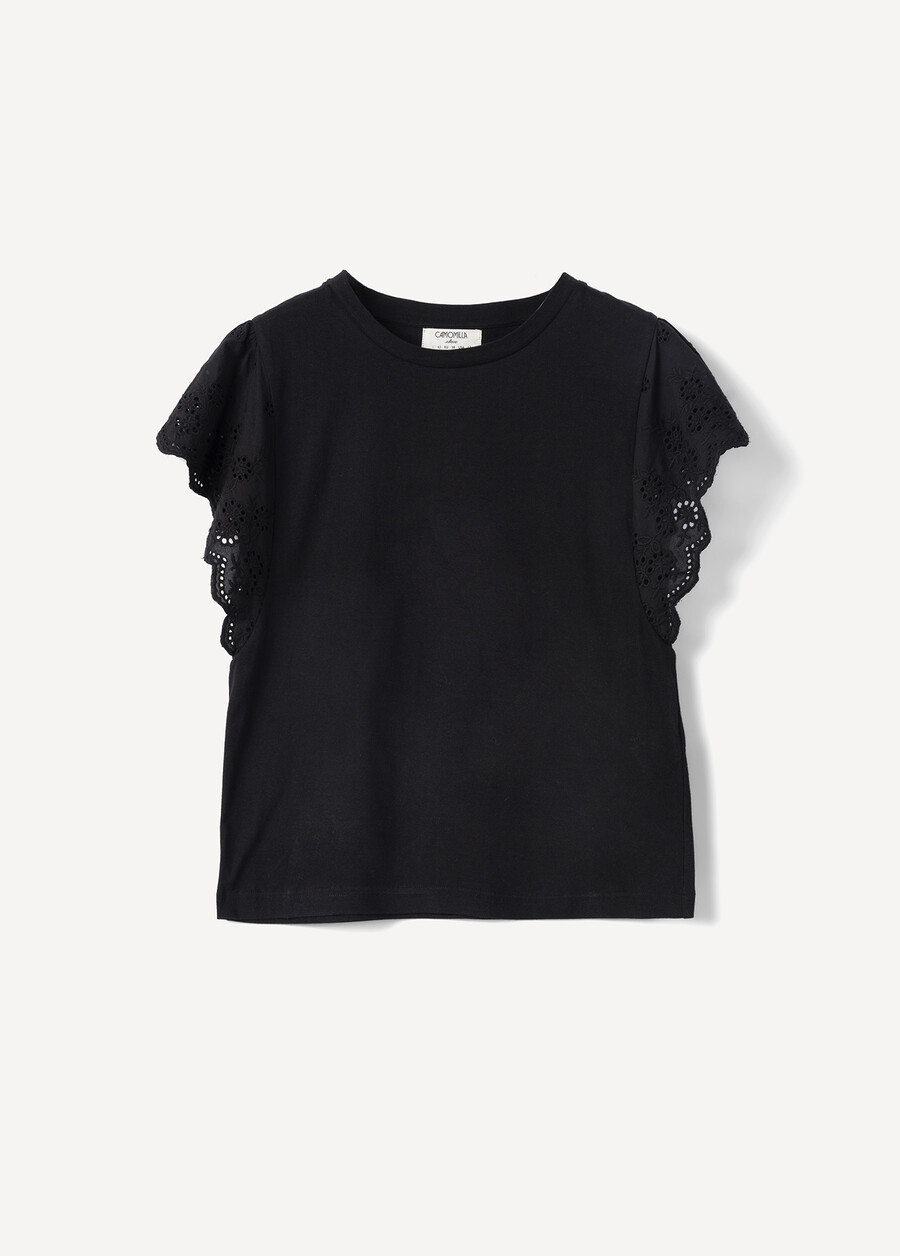 Sally 100% Cotton T-Shirt BIANCO WHITENERO BLACK Woman , image number 4